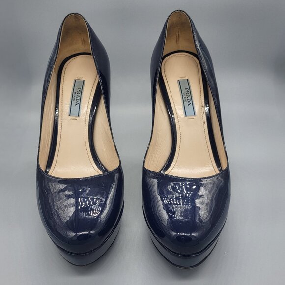 PRADA Patent Leather Platform Pumps - Picture 13 of 14